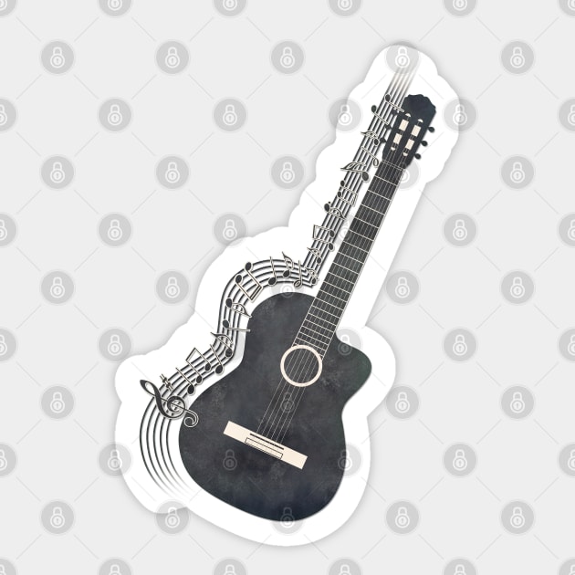 Guitar - Music Collection Sticker by GosiaOwczarz